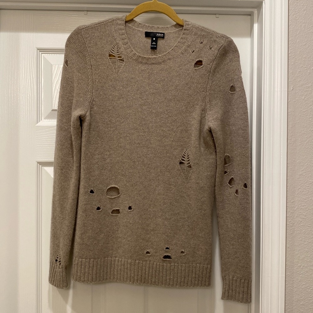 Aqua Cashmere Sweater